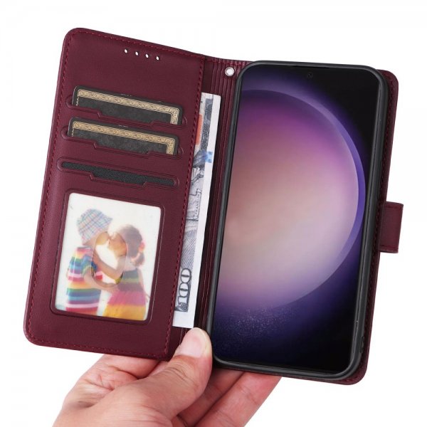 Betopnice Samsung Galaxy S24 Ultra Fodral med Löstagbart Skal 005 Röd