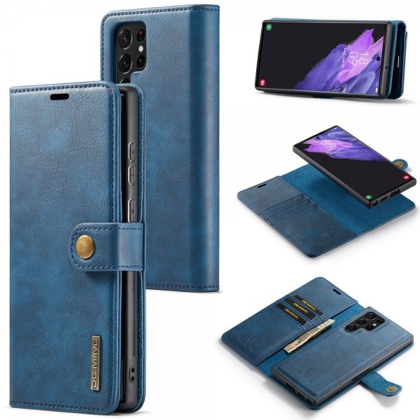 Dg.Ming Samsung Galaxy S24 Ultra Fodral med Löstagbart Skal Blå