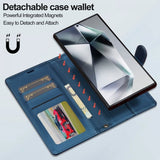 Lc.Imeeke Samsung Galaxy S24 Ultra Fodral med Löstagbart Skal L2 Series MagSafe Blå