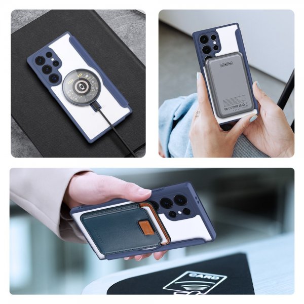 Dux Ducis Samsung Galaxy S24 Ultra Fodral Skin X Pro Series Kickstand MagSafe Blå