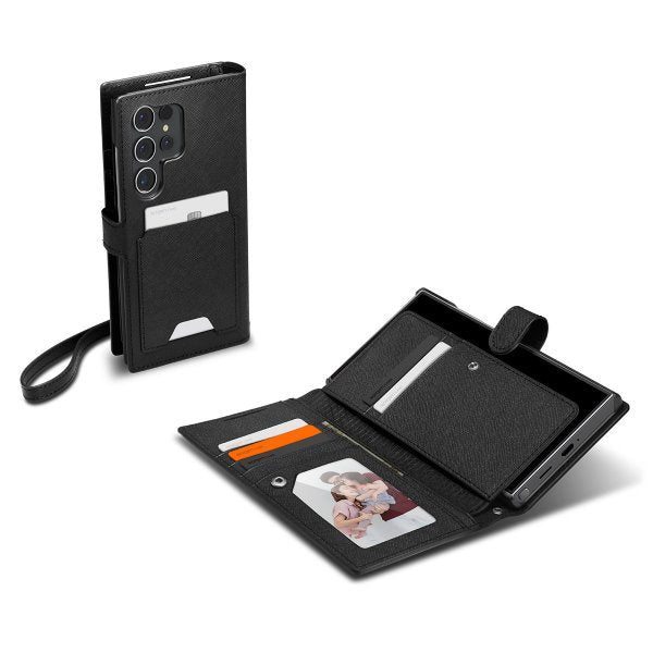 Spigen Samsung Galaxy S24 Ultra Fodral Wallet S Plus Svart