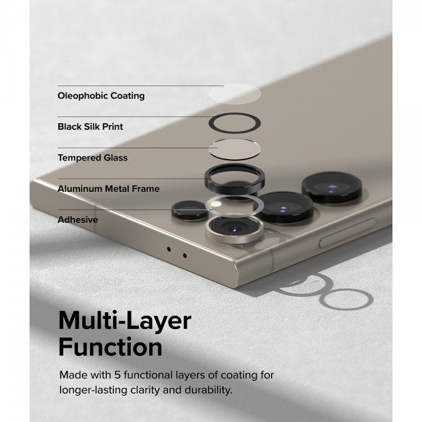 Ringke Samsung Galaxy S24 Ultra Kameraskydd Camera Lens Frame Svart