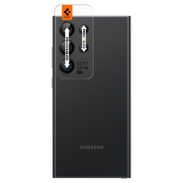 Spigen Samsung Galaxy S24 Ultra Kameraskydd GLAS.tR EZ Fit Optik Pro 2-pack Svart
