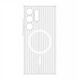 Samsung Galaxy S24 Ultra Skal Korrugerad MagSafe Transparent