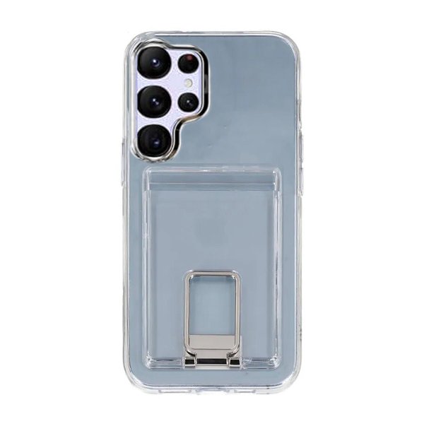 Rvelon Samsung Galaxy S24 Ultra Skal med Stativ Korthållare Transparent