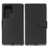 Rvelon Samsung Galaxy S24 Ultra Fodral Äkta Läder Kortfack Svart