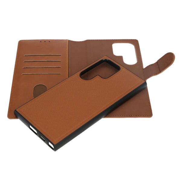 Rvelon Samsung Galaxy S24 Ultra Fodral Magnetiskt Avtagbart Skal Brun