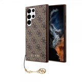 Guess Samsung Galaxy S24 Ultra Skal 4G Charm Brun