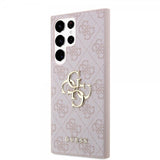 Guess Samsung Galaxy S24 Ultra Skal 4G Metal Logo Rosa