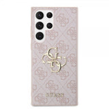Guess Samsung Galaxy S24 Ultra Skal 4G Metal Logo Rosa