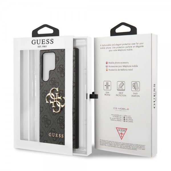 Guess Samsung Galaxy S24 Ultra Skal 4G Metal Logo Svart