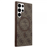 Guess Samsung Galaxy S24 Ultra Skal 4G Pattern MagSafe Brun