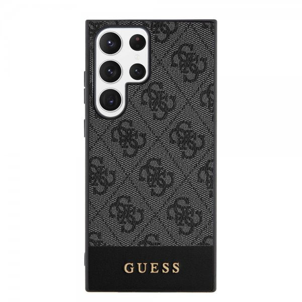 Guess Samsung Galaxy S24 Ultra Skal Bottom Stripe Metal Logo Svart