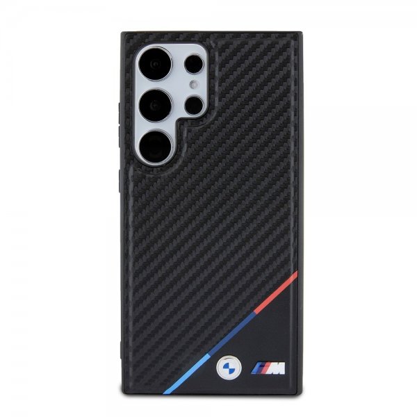 BMW Samsung Galaxy S24 Ultra Skal Carbon Tricolor Stripe MagSafe Svart