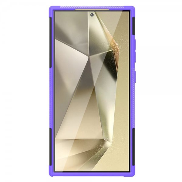 Samsung Galaxy S24 Ultra Skal Däckmönster Stativfunktion Lila