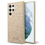 Guess Samsung Galaxy S24 Ultra Skal Fixed Glitter Guld