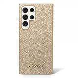 Guess Samsung Galaxy S24 Ultra Skal Fixed Glitter Guld
