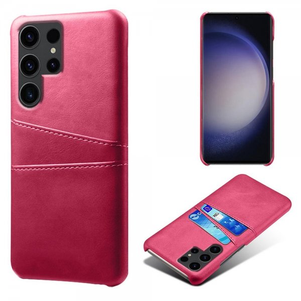 Samsung Galaxy S24 Ultra Skal med två Kortfack Magenta