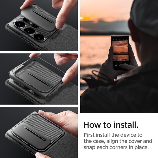 Spigen Samsung Galaxy S24 Ultra Skal Optik Armor Svart
