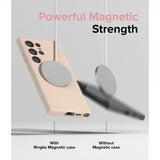 Ringke Samsung Galaxy S24 Ultra Skal Silicone Magnetic Pink Sand