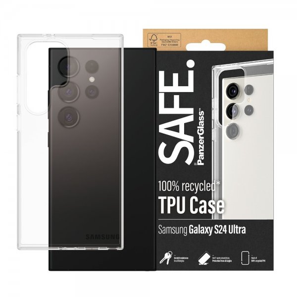 SAFE by PanzerGlass Samsung Galaxy S24 Ultra Skal Soft TPU Case Transparent