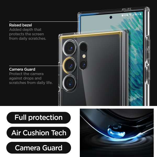 Spigen Samsung Galaxy S24 Ultra Skal Ultra Hybrid Crystal Clear