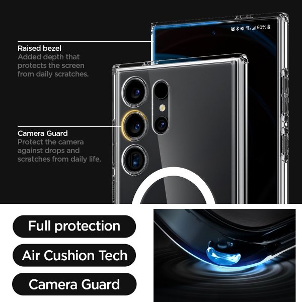 Spigen Samsung Galaxy S24 Ultra Skal Ultra Hybrid Metal Ring MagFit