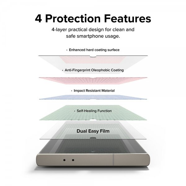 Ringke Samsung Galaxy S24 Ultra Skärmskydd Dual Easy Film 2-pack