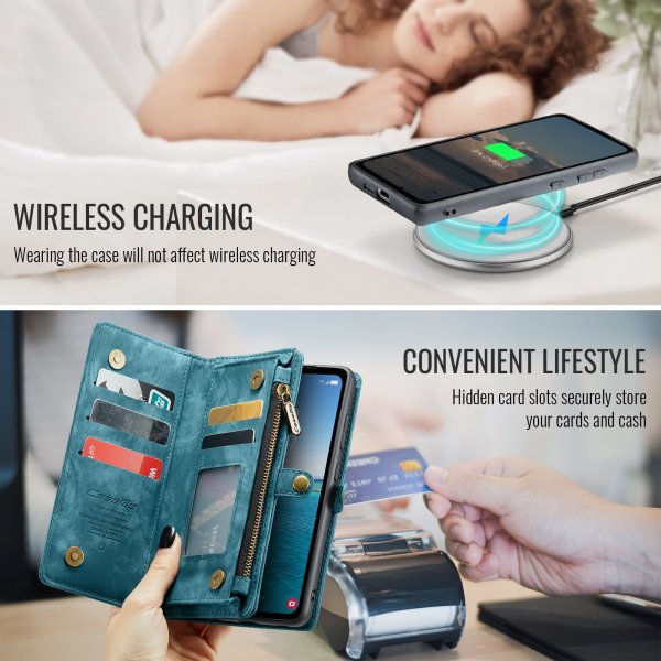 CaseMe Samsung Galaxy S25 FE Fodral 008 Series Löstagbart Skal Blå