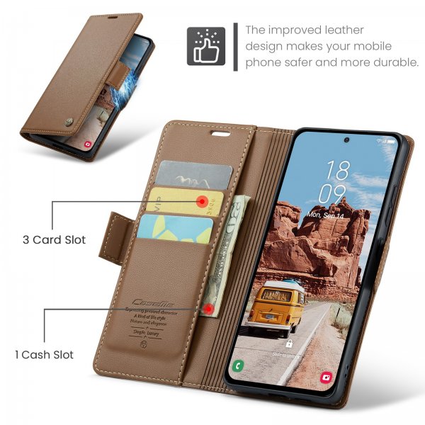 CaseMe Samsung Galaxy S25 FE Fodral 023 Series Brun