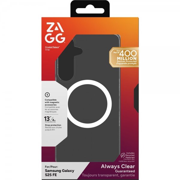 ZAGG Samsung Galaxy S25 FE Skal Crystal Palace Snap Transparent