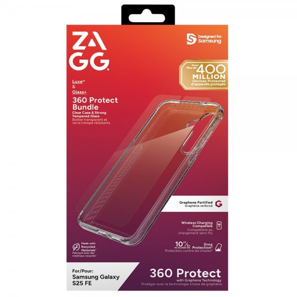 ZAGG Samsung Galaxy S25 FE Skal med Skärmskydd Luxe & Glass Transparent