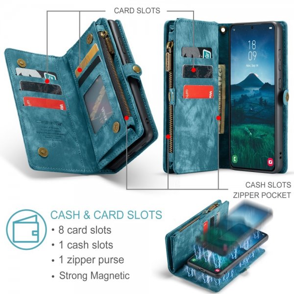 CaseMe Samsung Galaxy S25 Fodral 008 Series Löstagbart Skal Blå