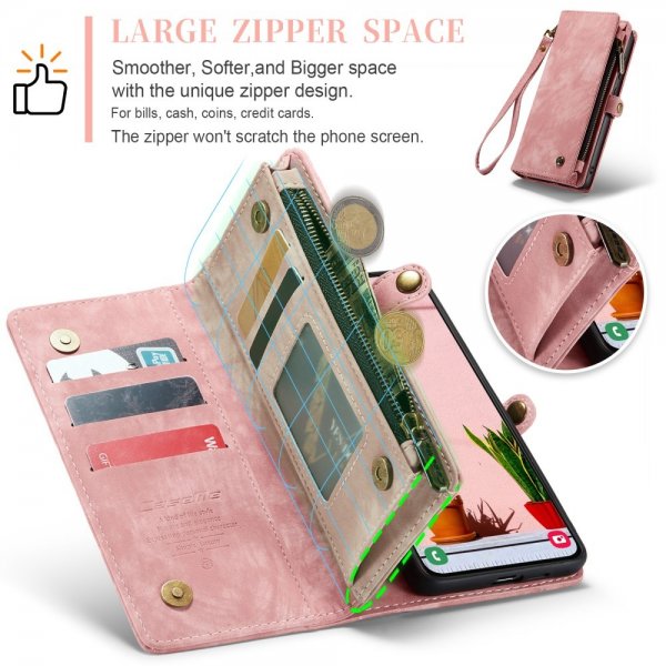 CaseMe Samsung Galaxy S25 Fodral 008 Series Löstagbart Skal Rosa