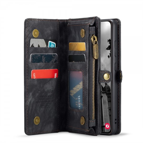 CaseMe Samsung Galaxy S25 Fodral 008 Series Löstagbart Skal Svart