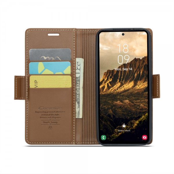 CaseMe Samsung Galaxy S24/S25 Fodral 023 Series Brun