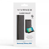 Vivanco Samsung Galaxy S25 Fodral Classic Wallet Svart