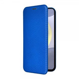 Samsung Galaxy S25 Fodral Kolfibertextur Blå