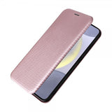 Samsung Galaxy S25 Fodral Kolfibertextur Roseguld