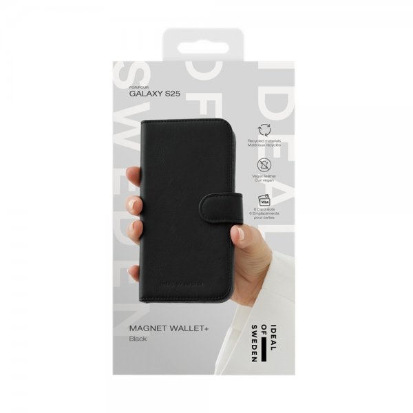 Ideal of Sweden Samsung Galaxy S25 Fodral Magnet Wallet+ Svart