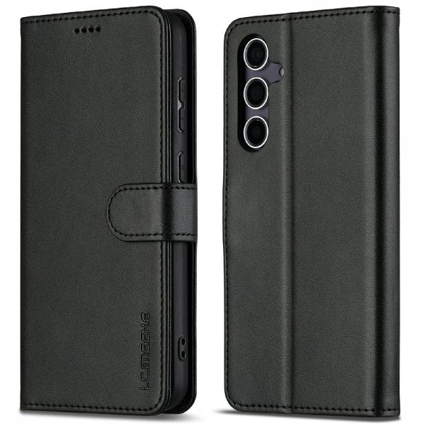 Lc.Imeeke Samsung Galaxy S25 Fodral med Kortfack Stativfunktion Svart