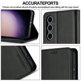 Lc.Imeeke Samsung Galaxy S25 Fodral med Kortfack Stativfunktion Svart