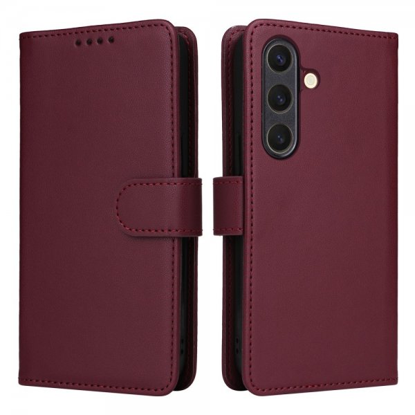 Betopnice Samsung Galaxy S25 Fodral med Löstagbart Skal 005 Röd