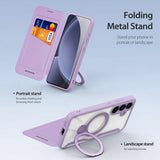 Dux Ducis Samsung Galaxy S25 Fodral Skin X Pro Series Kickstand MagSafe Lila