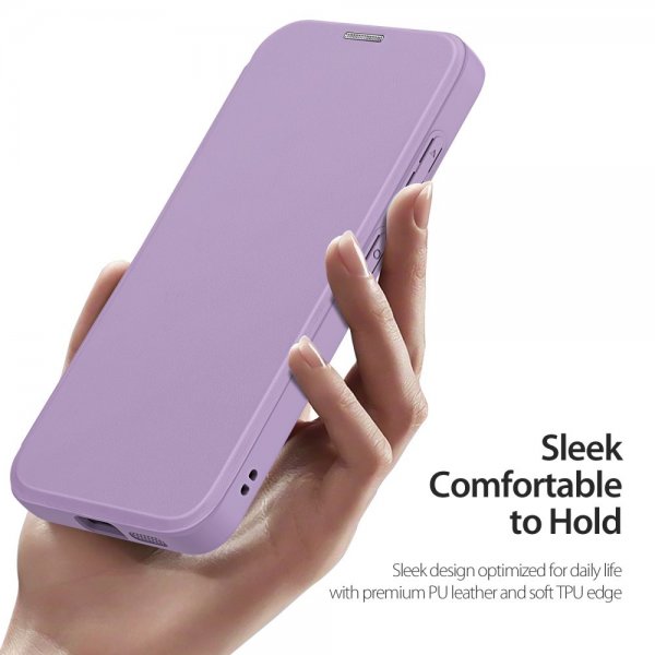 Dux Ducis Samsung Galaxy S25 Fodral Skin X Pro Series Kickstand MagSafe Lila