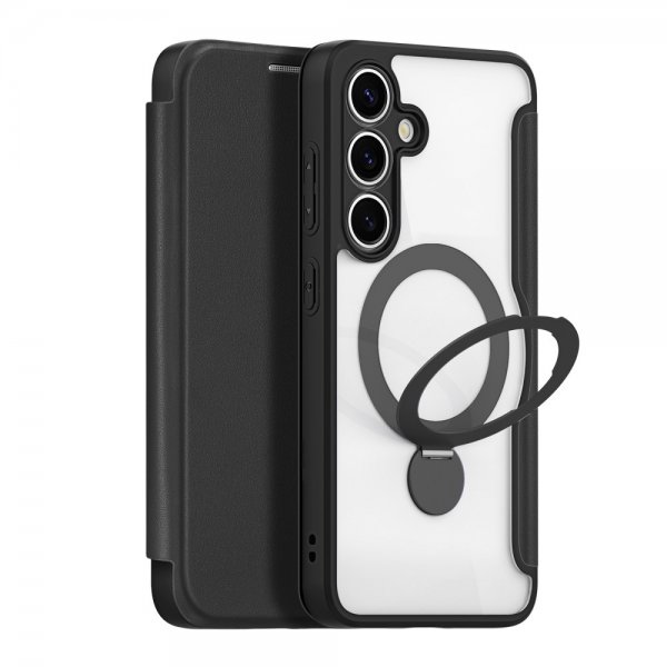 Dux Ducis Samsung Galaxy S25 Fodral Skin X Pro Series Kickstand MagSafe Svart