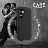 CARE by PanzerGlass Samsung Galaxy S25 Fodral Tango Two-in-One Wallet MagSafe Svart