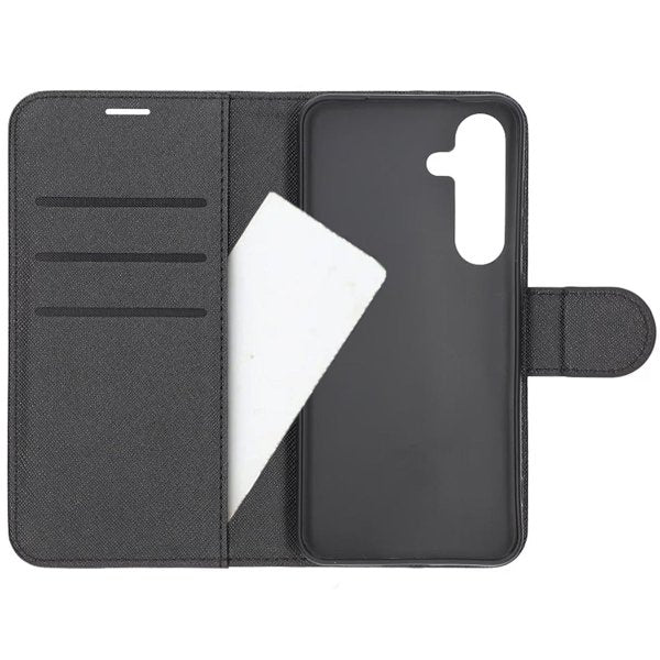 Samsung Galaxy S25 Fodral med Kortfack Stativfunktion Svart