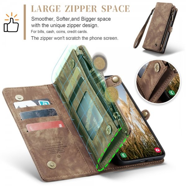 CaseMe Samsung Galaxy S25 Plus Fodral 008 Series Löstagbart Skal Brun