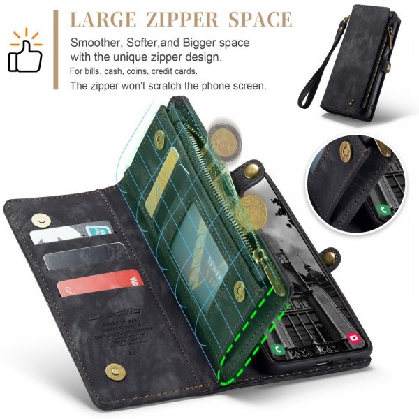 CaseMe Samsung Galaxy S25 Plus Fodral 008 Series Löstagbart Skal Svart